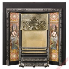 Каминная топка ART NOUVEAU TILED FIREPLACE STOVAX латунь (Англия) 