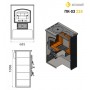 Печь-камин ПК-03(224) с плитой талькохлорит Печь-камин ПК-03(224) с плитой талькохлорит