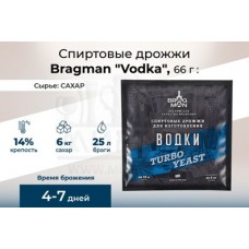 Дрожжи спиртовые дрожжи Bragman "Vodka", 66 г Дрожжи спиртовые дрожжи Bragman "Vodka", 66 г